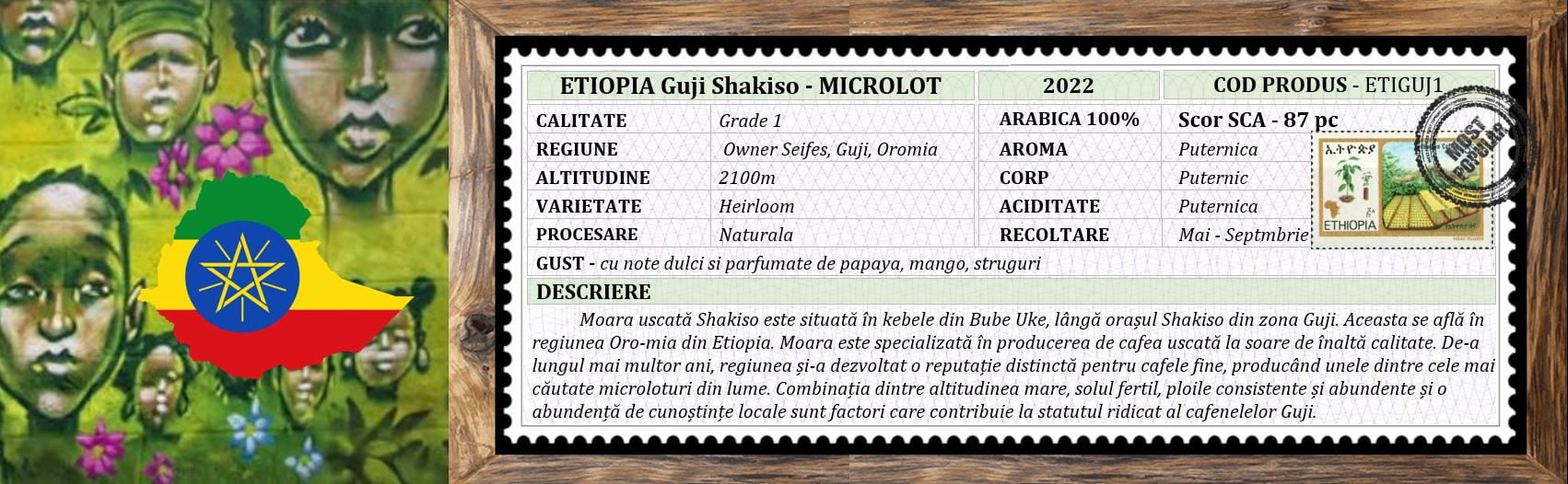 Cafea ETIOPIA Guji Shakiso