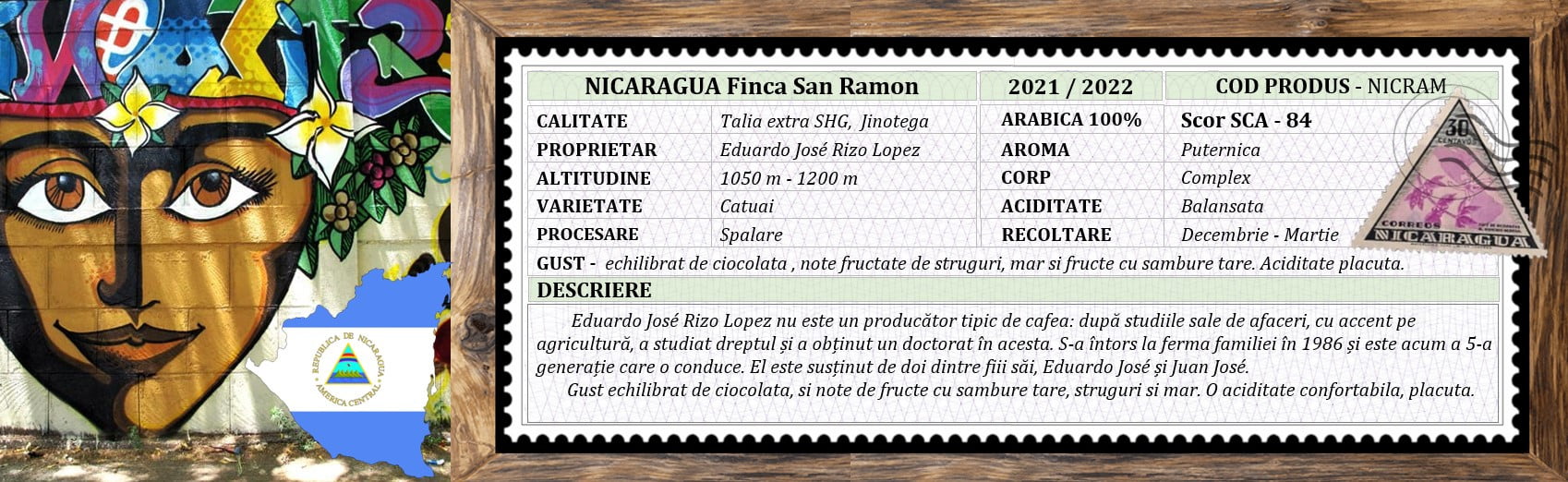 Cafea NICARAGUA Jinotega Finca San Ramon