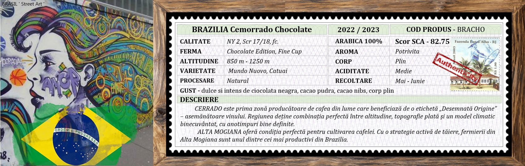 Cafea BRAZILIA Cemorrado Chocolate Edition