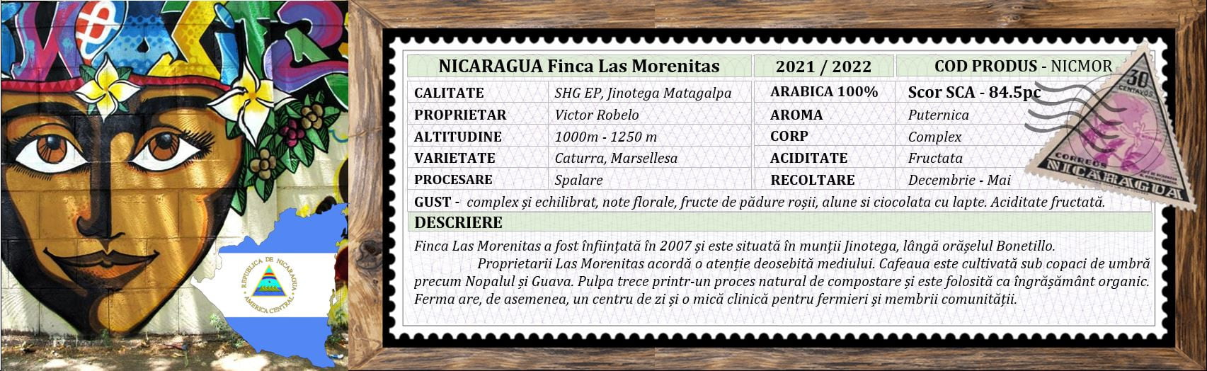 Cafea NICARAGUA Finca Las Morenitas